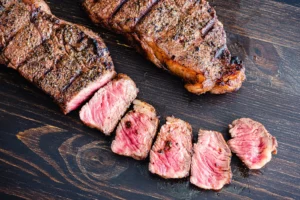 Coffee Dry Rub Strip Steak￼